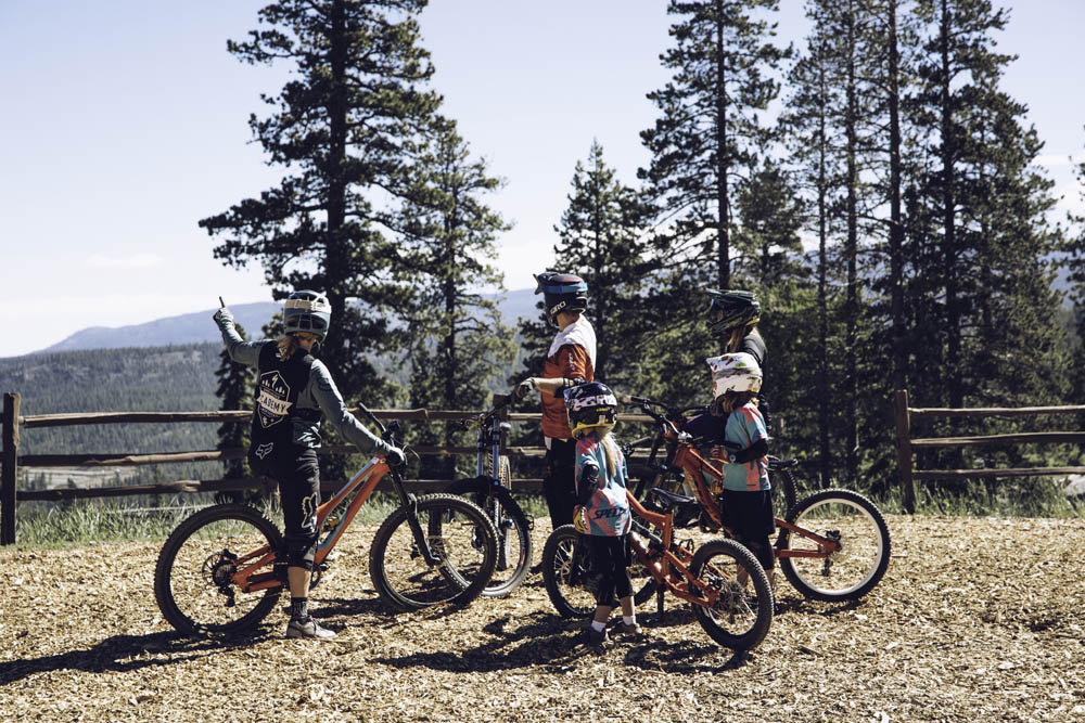 Family downhill mountain biking day in Northstar, CA.