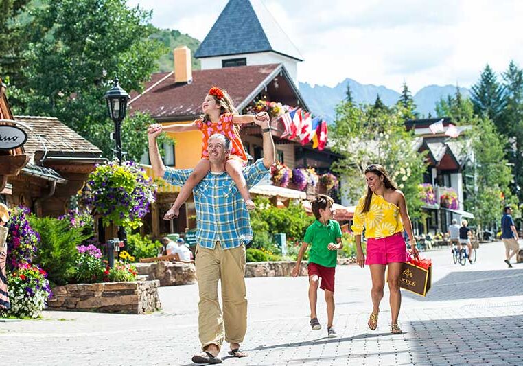 Family in Vail Village